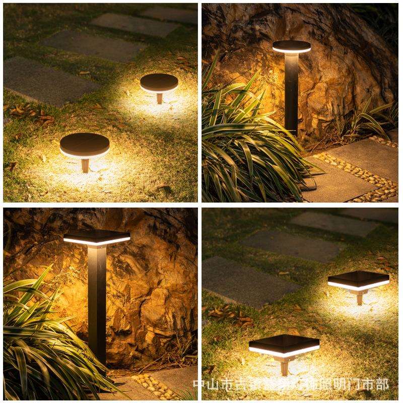 太阳能草坪灯户外防水草地庭院灯别墅花园装饰草坪灯扁平地插灯