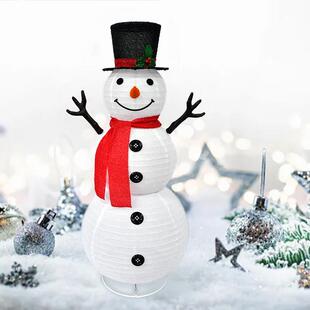 2025圣诞节新品1.16米可伸缩雪人造型摆件家居橱窗室内外装饰摆件