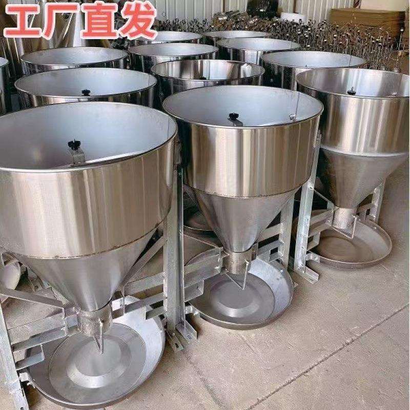猪食槽养殖场不锈钢自动下料槽干湿两用养猪设备仔猪自由采食料槽