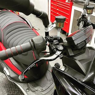 RZMA刹把摩托车电动车手把/铝合金手拉杆刹车上泵直推牛角手柄