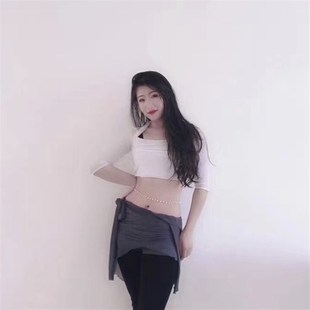 速发霓裳肚皮舞练功服2022新学网纱打款上衣初底者舞蹈服性感遮肚