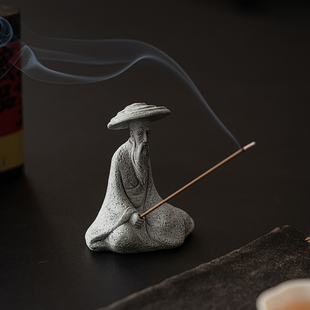 速发微景面姜太公钓鱼茶宠摆件假山鱼缸创栽造景桌观装饰品盆意钓