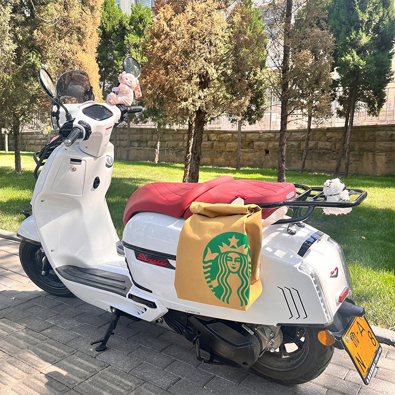 速发摩托车侧边包复古电动车护杠包后尾后备箱亚麦当劳骑行包