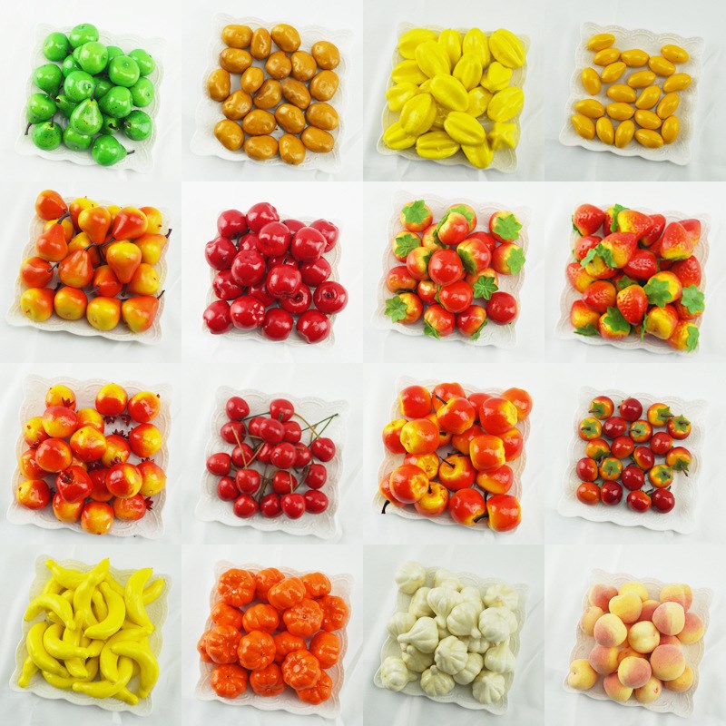 速发果水果模型迷你水小蔬菜饰型幼儿园教具手工道具装模摆件