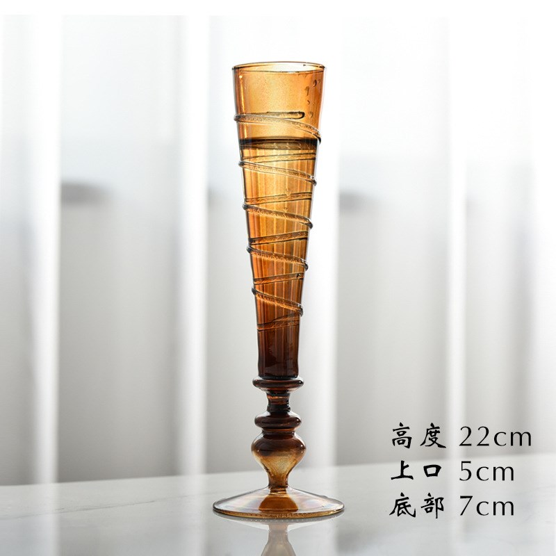 速发风琥复色透明玻璃花瓶面意香薰瓶桌创摆件铂古水培插花器