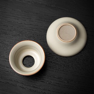 速发汝窑茶漏豆黄开汝可养片瓷茶滤茶渣全瓷茶体千孔茶滤一配件