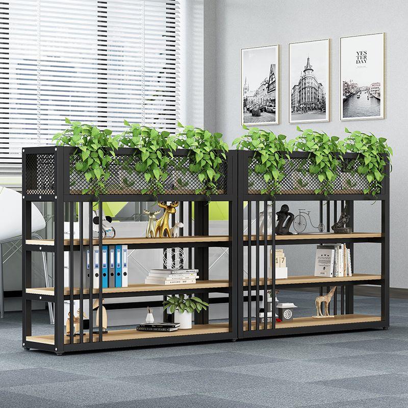 速发铁艺办公矮隔断饭厅装饰架屏风断物架植业风隔置loft绿工书架