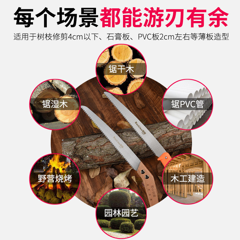 速发锯树锯子手锯木工快速切割手工锯神器伐木刀锯家用迷你小型手