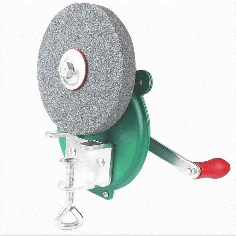 速发家庭用手摇砂轮机 磨刀机 手摇型带轴承打磨工具 多工能手磨