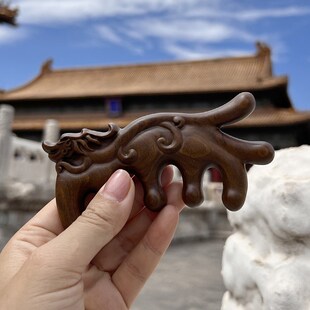 速发新款木年檀龙摩梳子经络梳头皮疗按头梳养生解乏生肖