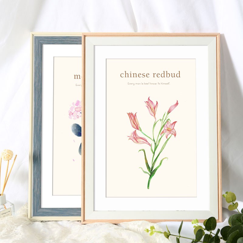 速发小画新相框挂墙装裱4k八8K开1画寸16水彩素描油2软纸清框外框