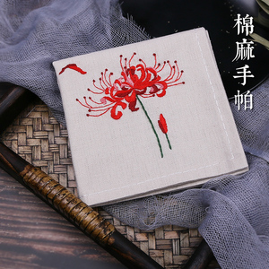 速发苏绣初学手帕刺绣材料包创意手工礼物古风双面绣花手绢