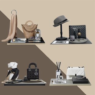 速发华间风样板铭衣柜搭配套装软装样板房衣帽间梳妆台装饰品摆件