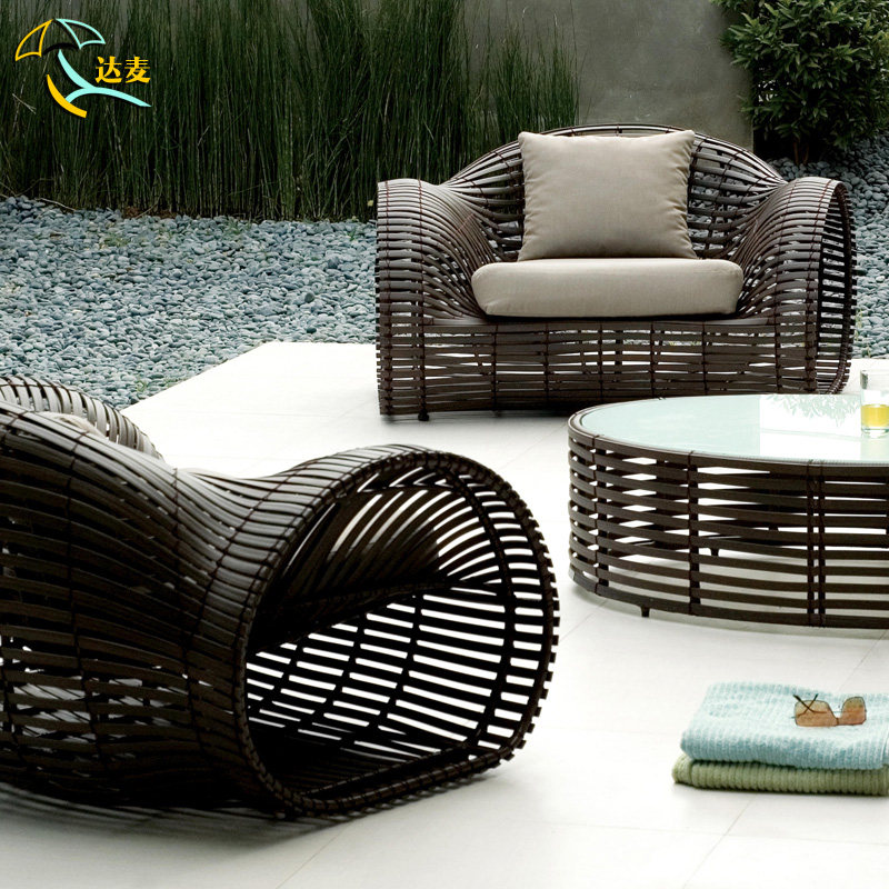 速发户外沙发椅意休闲车轮藤创酒店度假村花园露墅藤编别台藤沙发,住宅家具,户外沙发,淘宝优惠券,粉丝福利购,淘宝优惠卷
