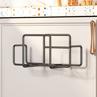 速发厨房湿巾置物架免打孔纸巾收纳架家用壁挂置抽纸挂架多放能功