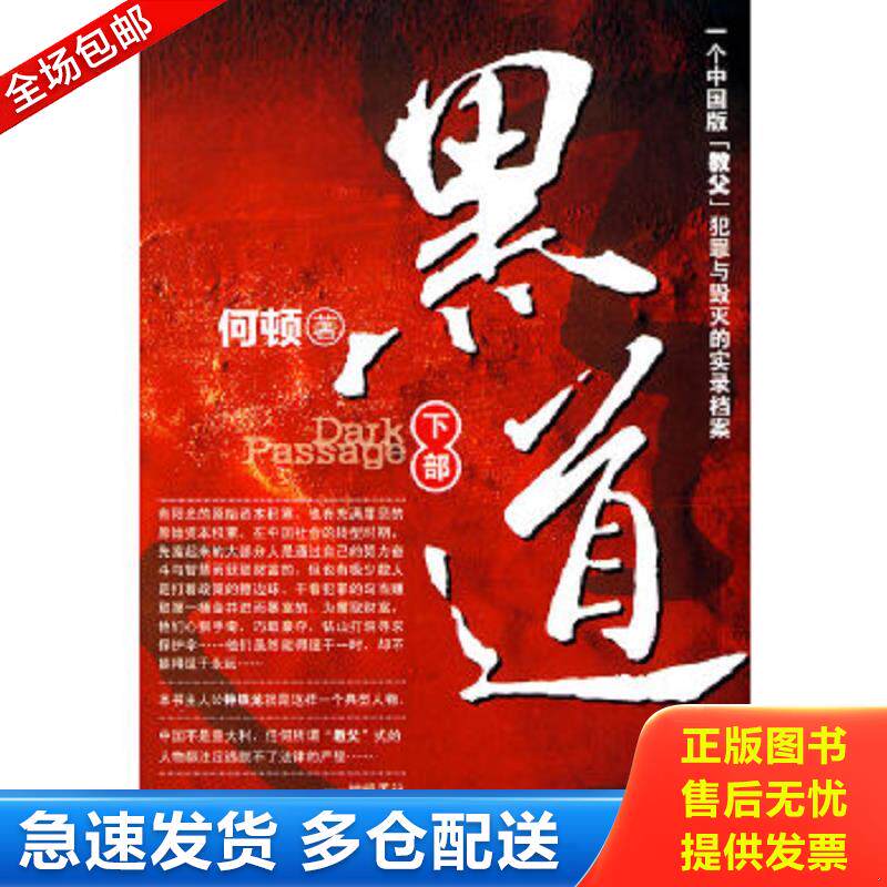 正版包邮9787540445171 黑道（上下册）两本 何顿 湖南文艺出版社