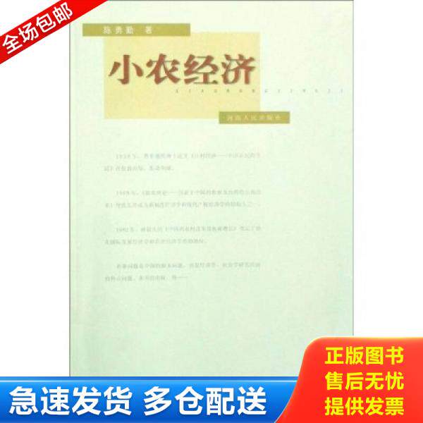正版库存书小农经济 9787215064744 陈勇勤 河南人民出版社