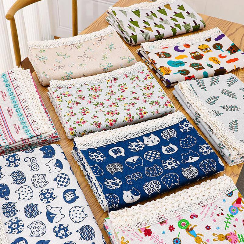 棉麻桌布ins风日系小清新防尘盖巾长方形学生书桌垫茶几餐桌布艺