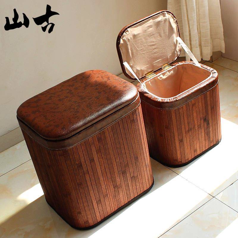 可收纳凳子储物凳实木客厅矮凳储物箱可坐脏衣凳家用门口换鞋凳子