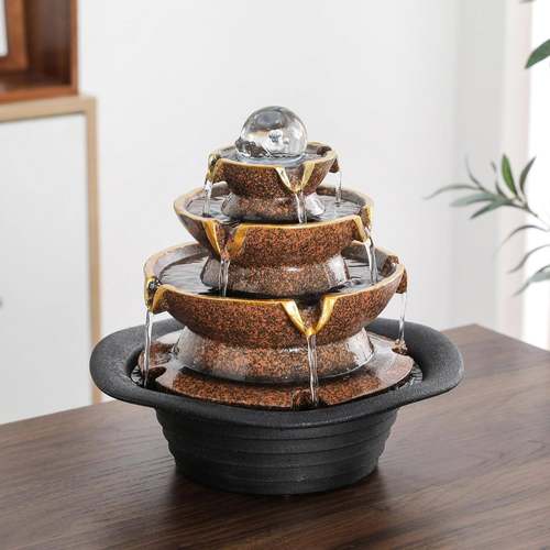 八方来财风水球招财风水轮循环水开 业乔迁旺宅入伙 伙桌面流水器