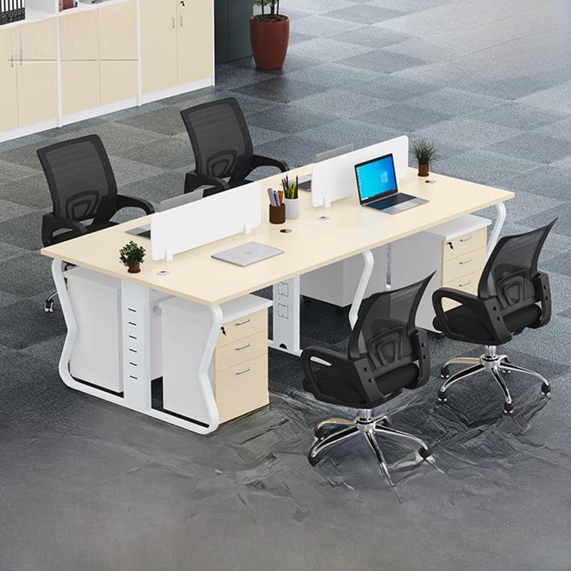 深圳办公家具简单现代办公桌员工桌椅定制工作站卡槽加厚钢架电脑