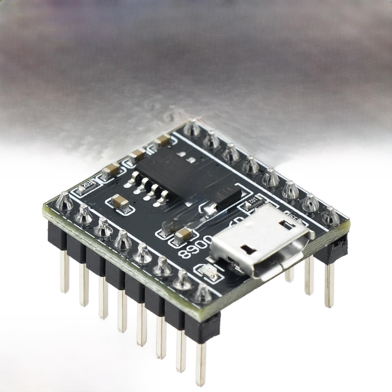 语音广播模块定制音乐智能语音广播USB串口Mp3识别模块Jq8900-16P