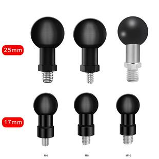 M10球头支架底座M8/M6螺丝固定25mm球头摩托车电动车后视镜孔配件