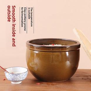 甜酒发酵容器家用老式酒糯米罐腌菜瓦盖罐酿酒罐陶瓷米酒罐