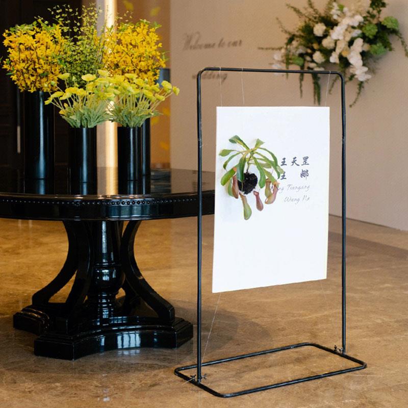 新款婚庆道具指示牌婚礼花架装饰订婚迎宾牌铁艺方形拱门展架摆件