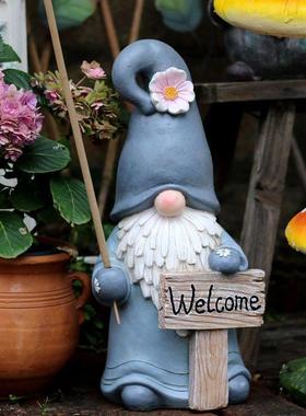 甘道夫 蚊香地精摆件小矮人花园庭院户外装饰 比特人小镇民宿拍照