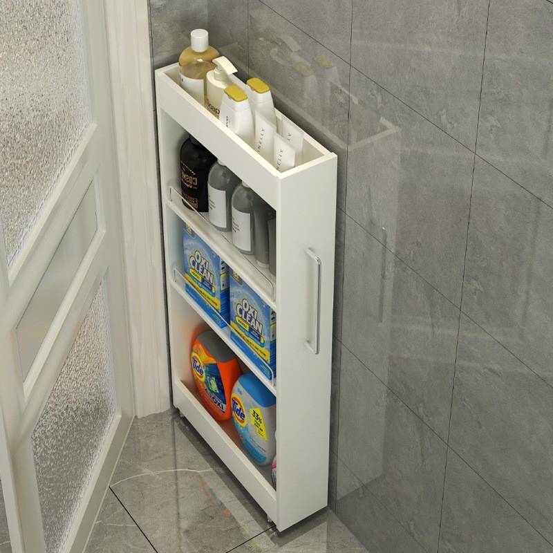 13cm厨房推拉夹缝置物架落地储物柜缝隙推车卧室超极窄浴室收纳柜