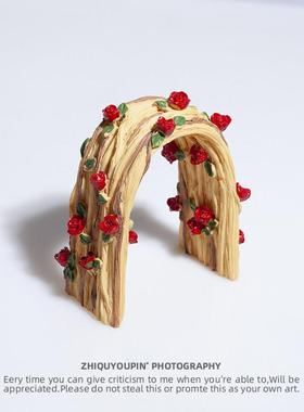 小王子周边玫瑰花拱门模型摆件创意微景观装饰品送情人节生日礼物