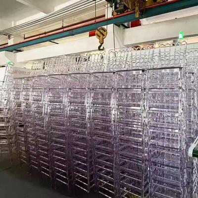 宴会厅塑料竹节 户外婚礼酒明店水椅 PC-Y65A晶咖啡厅靠背餐椅 椅