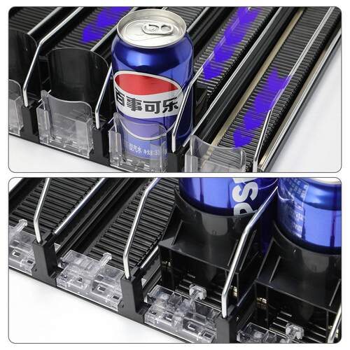 速滚珠双杠超市冰滚珠双杠柜款饮收推进器饮料纳助推器自料动补货