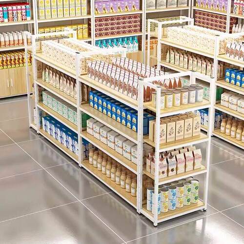 中岛柜双面超市货架展/食示架化妆品便商利店小卖部店置多层零物