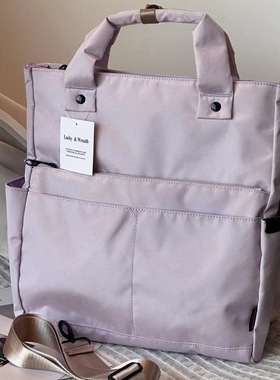 日本专柜大容量双肩包女轻便背包斜挎手提包男书包电脑旅行包