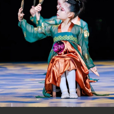 双面燕洵汉唐襦裙儿童演出服