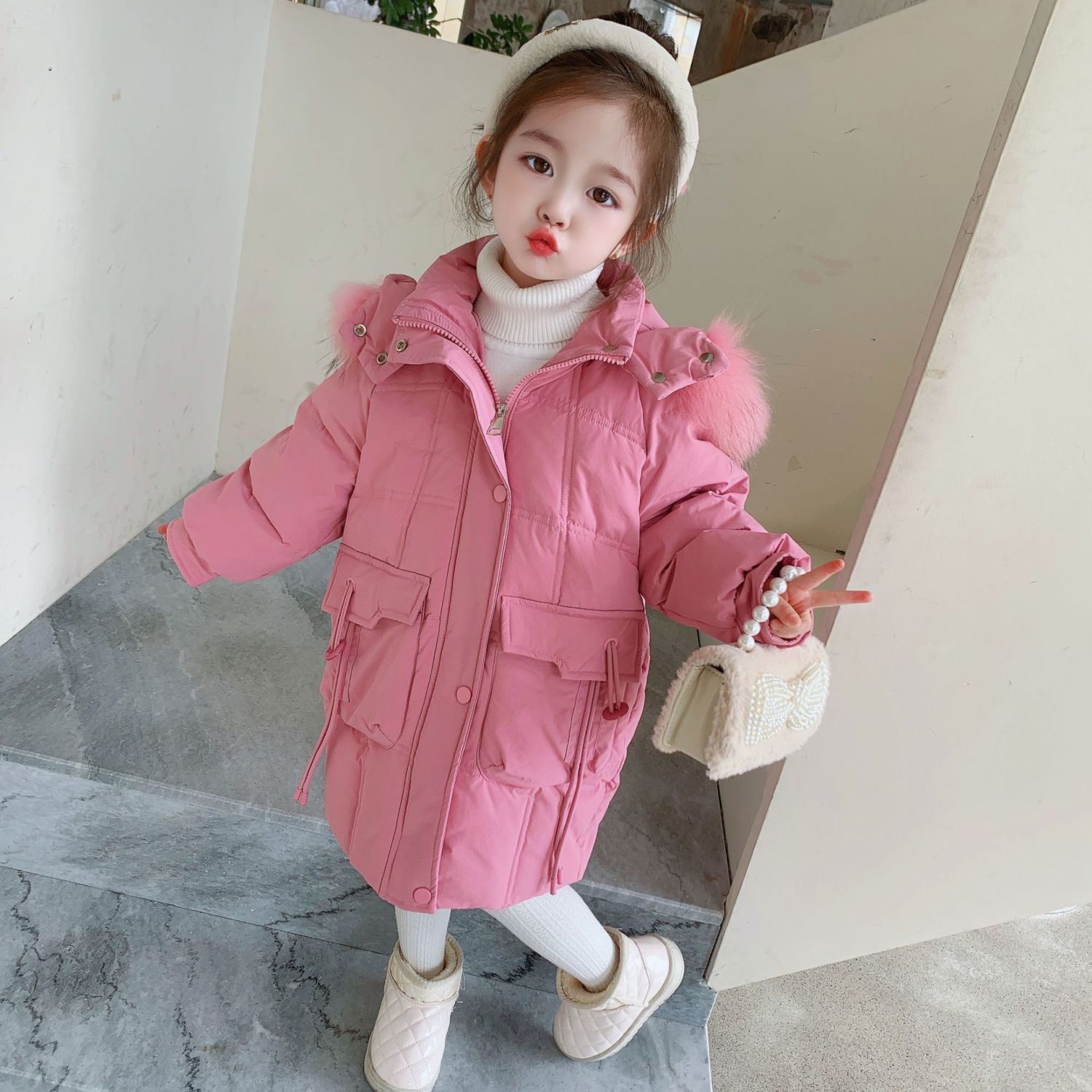 加厚女2025新款女童羽绒羽绒服