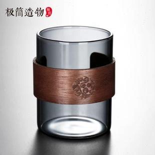防烫手玻璃小茶杯隔热品茶杯主人杯单杯功夫品茗杯加厚喝茶小杯子