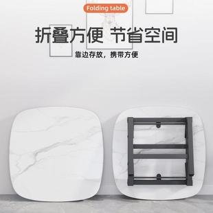 折叠桌子家用餐桌出租屋简易方桌摆摊可便携吃饭桌小户型户外圆桌