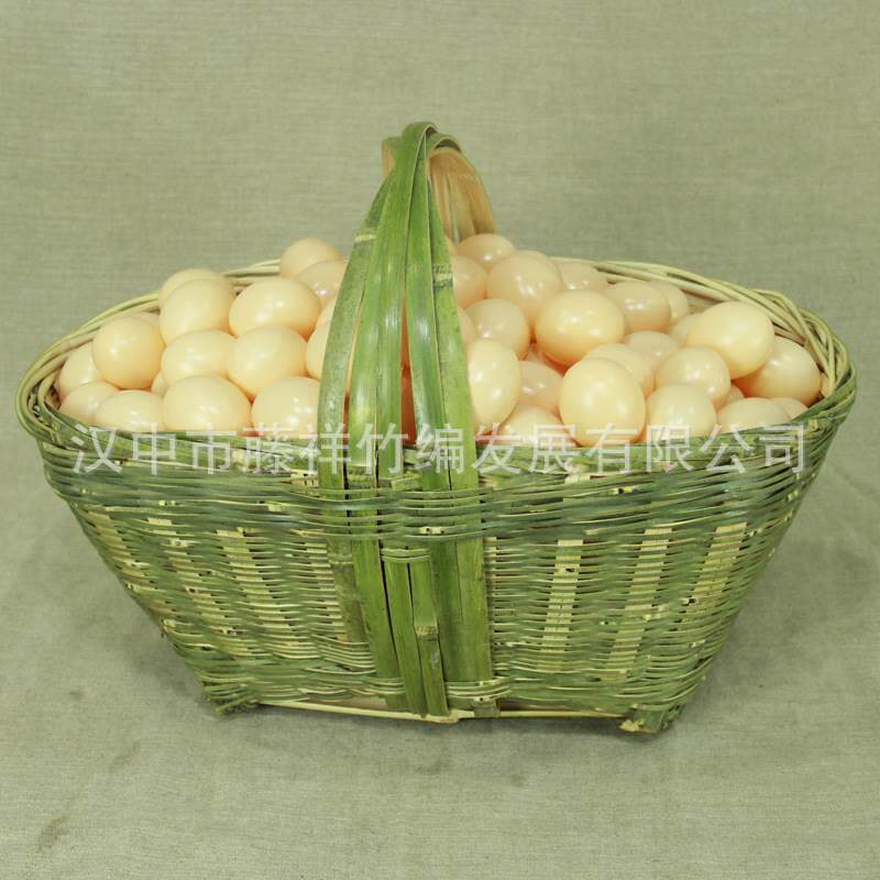 纯手工竹编菜篮子竹筐竹篓购物手提篮竹篮子水果篮环保菜篮竹制品
