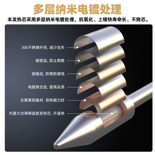 C470发热芯烙铁头大刀头尖头马蹄头大功率OSS通用电焊头470烙铁