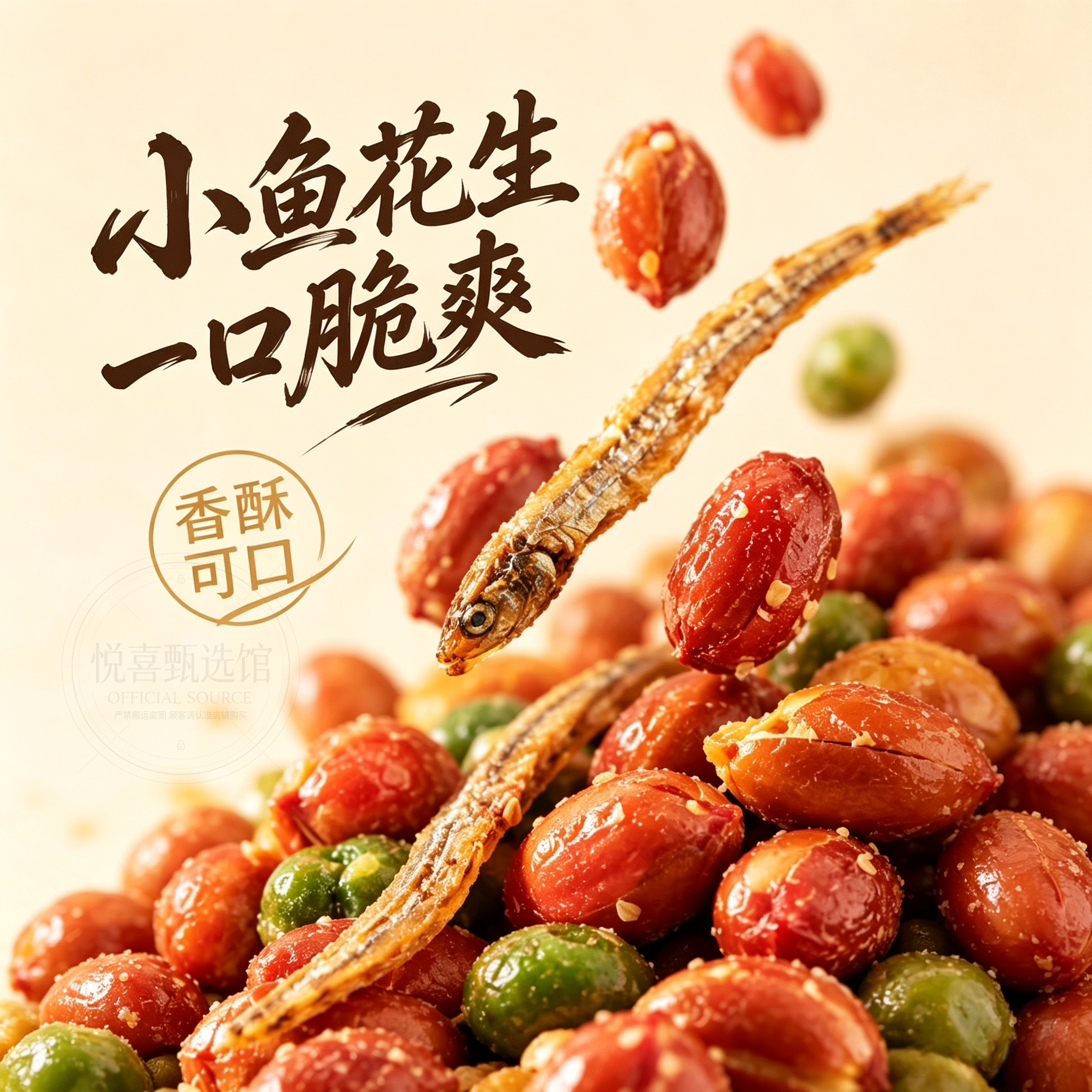 【馆长专属】小鱼小虾香脆花生仁零食营养健康鲜香口味一口脆爽
