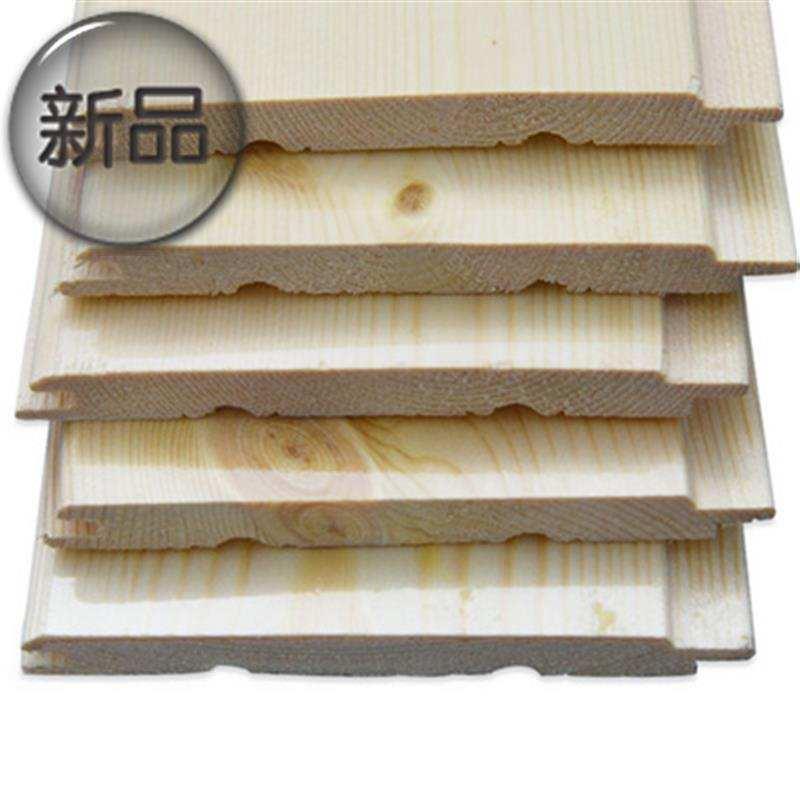 桑拿板免漆扣板实木护墙板吊顶樟子松原木i隔墙板墙裙云杉防腐木