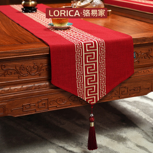速发新中旗结婚桌式喜色红事喜庆茶几桌布餐桌装饰布长条茶桌布