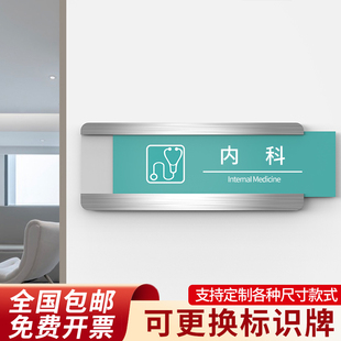 速发站更换医院标识牌口腔诊所诊室门牌亚克力提示院中医科医牌办