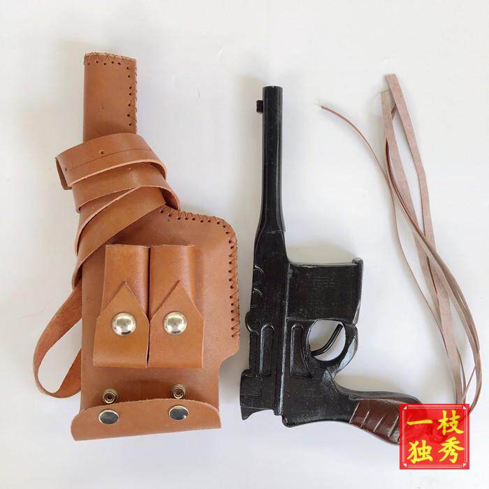 速发木制盒壳枪道具舞台表枪话剧道具枪红军步演手枪驳子枪王八盒