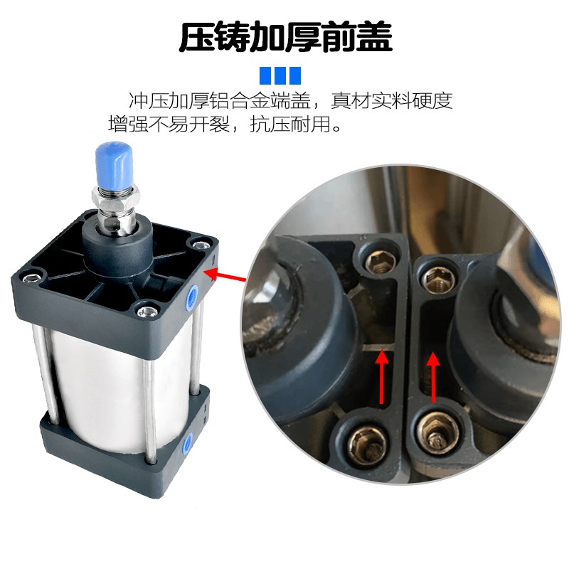 速发SC125 160 200X100X250X00S亚德客型新款标准气缸单杆大推力