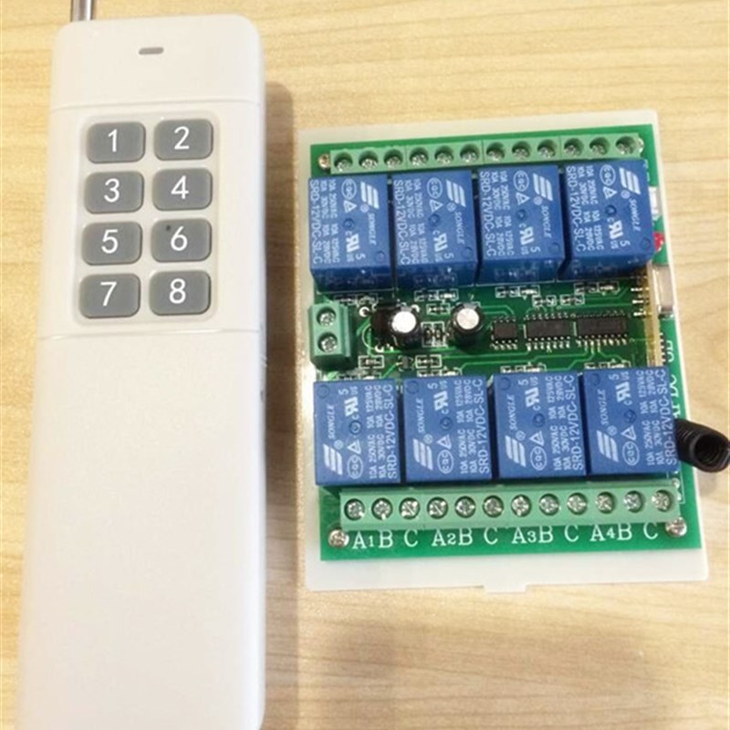 速发24/02V学习路8型无线遥控开关/配001米大功率摇控器 灯具控制