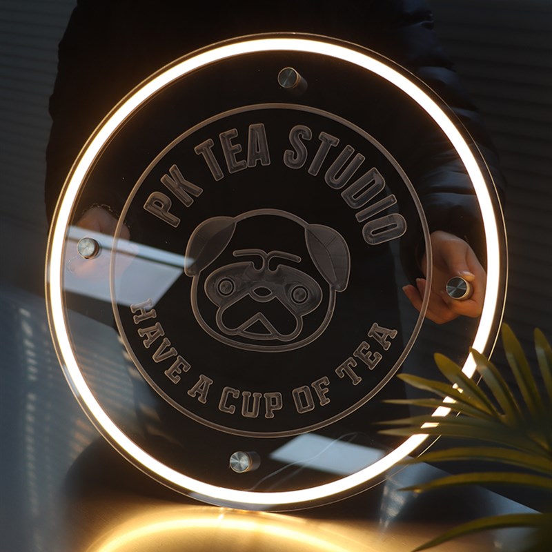 速发霓虹灯招牌透口门明风亚克力广导牌 告光有机雕刻发字光牌